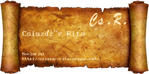 Csiszár Rita névjegykártya